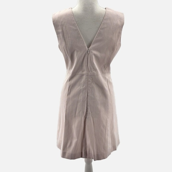 Milly Slim Shift Pinstripe Italian Fabric Seersucker Dress in Pink- NEW - Size 6 - Picture 5 of 10